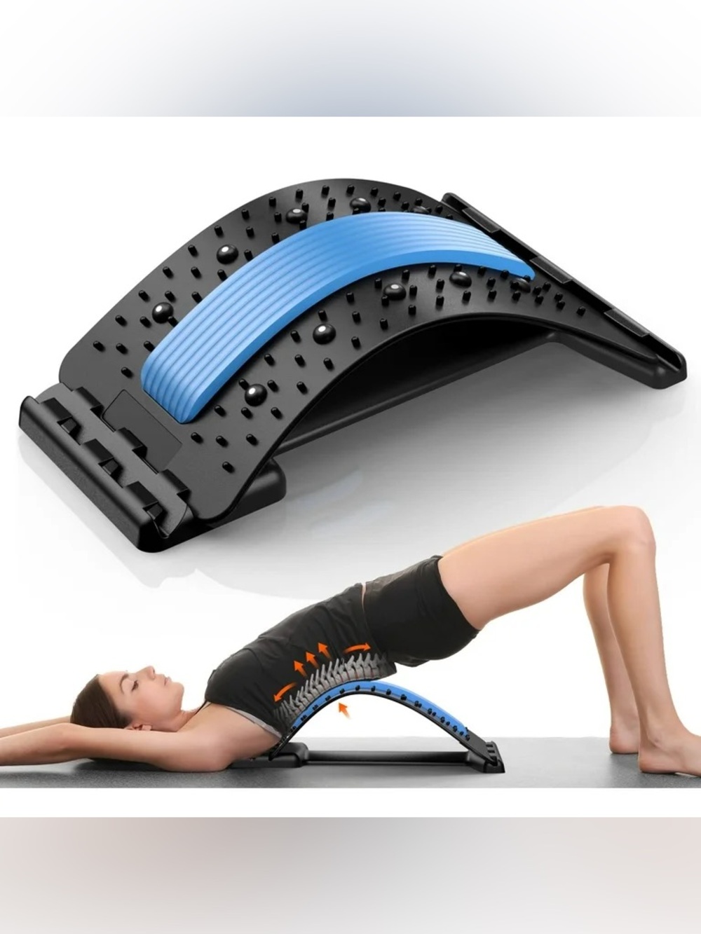 Back Stretcher & Lumbar Support Board - Adjustable 4 Levels - Like New!